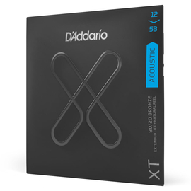 Струны для акустической гитары D`ADDARIO XTABR1253 XT 80/20 Bronze Light 12-53, фото 
